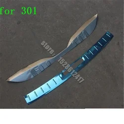Car styling stainless steel Rear Bumper Protector Sill Trunk Tread Plate Trim for Peugeot 301 2012-2019 2PCS Car accessories