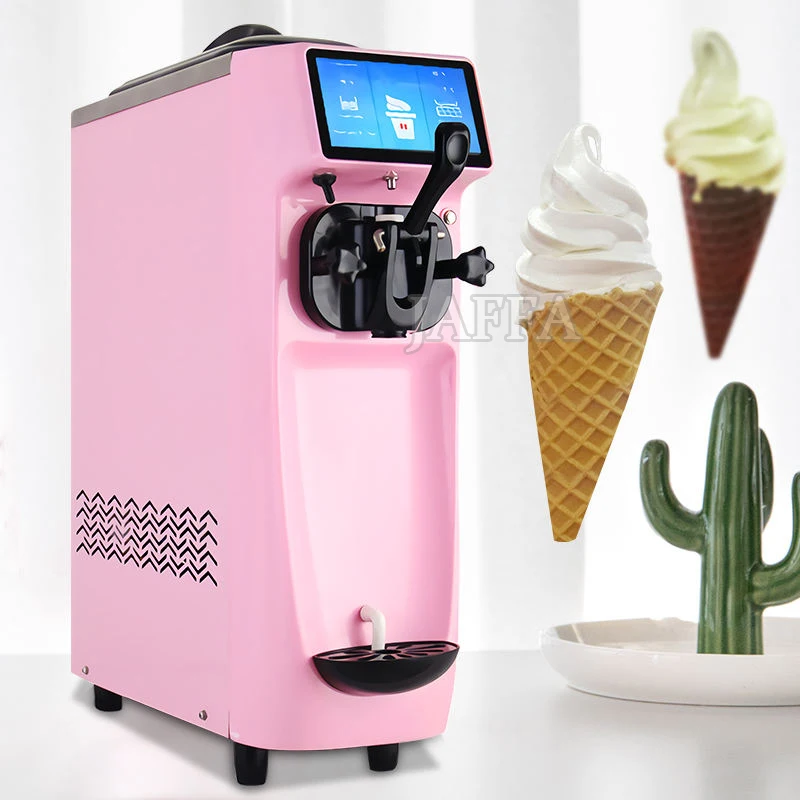 Desktop Soft Ice Cream Machine Commercial Ice Cream Machine Automatic Single Head Small Stall Cone Machine