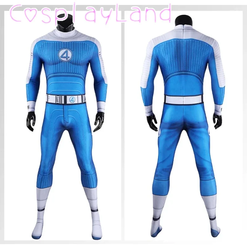 

Fantastic 4 Thing Cosplay Costume Thing Jumpsuit Carnival Halloween Thing Costumes Superhero Blue Zentai Bodysuit Plus Size