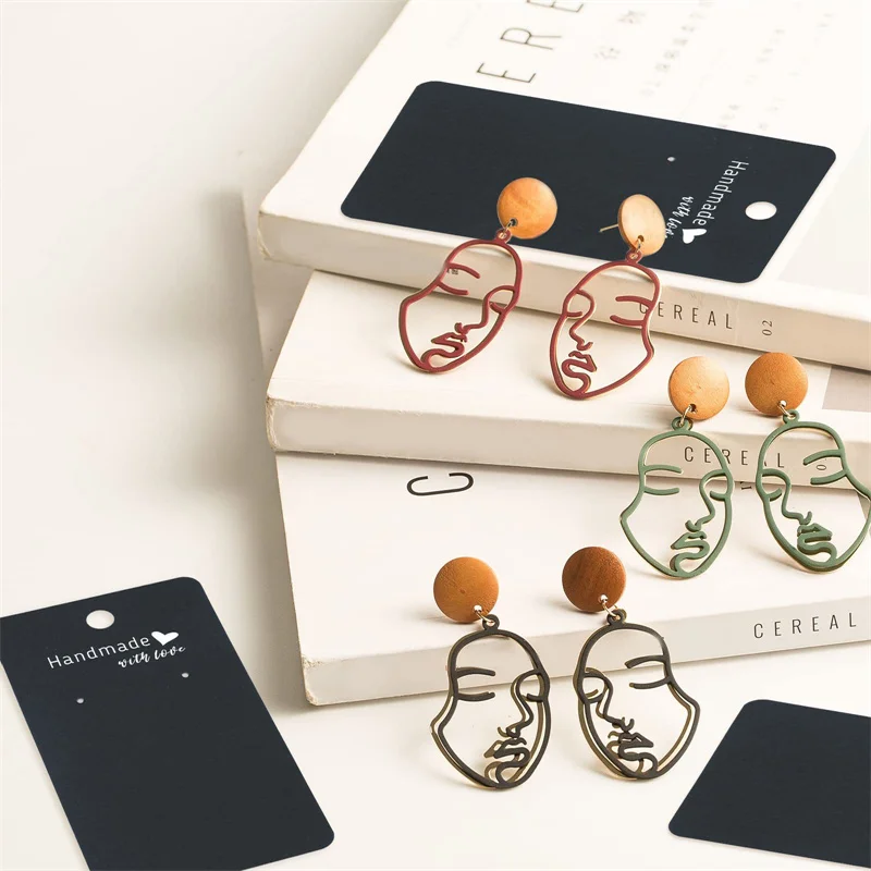 50pcs Love Printed Earrings Display Cards