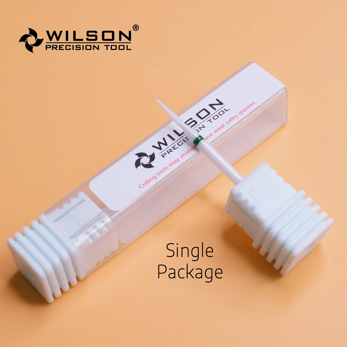 WilsonDental Burs Small Conical Shape - 1.6mm - Cross Cut - White Solid Zirconia Ceramic Dental Lab Burs