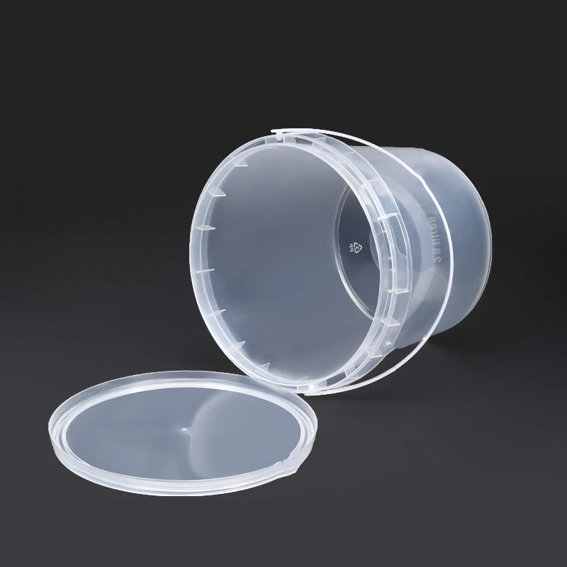 150ML-1500ML Handle BPA-Free Empty Plastic Bucket with Lid Clear Airtight PP Jars Container for Bulk Food Storage