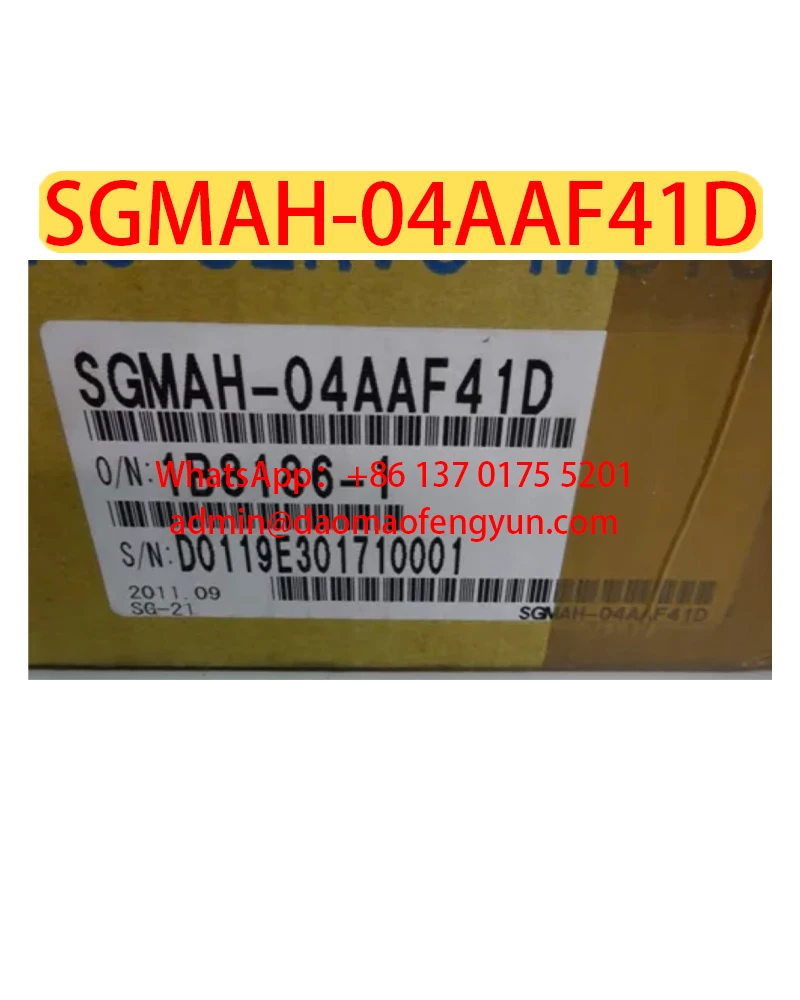 

SGMAH-04AAF41D Brand New Servo Motor SGMAH 04AAF41D，Fast shipping