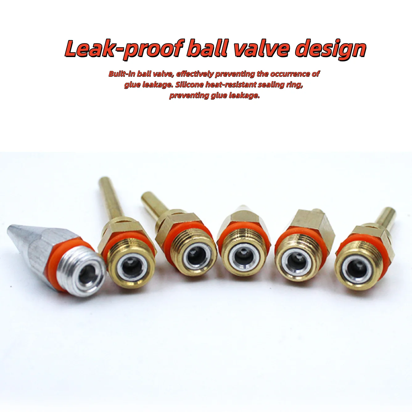 Full-size hot-melt glue gun nozzle, made of pure copper; silicone gun for 11mm glue sticks, with built-in leak-proof steel balls