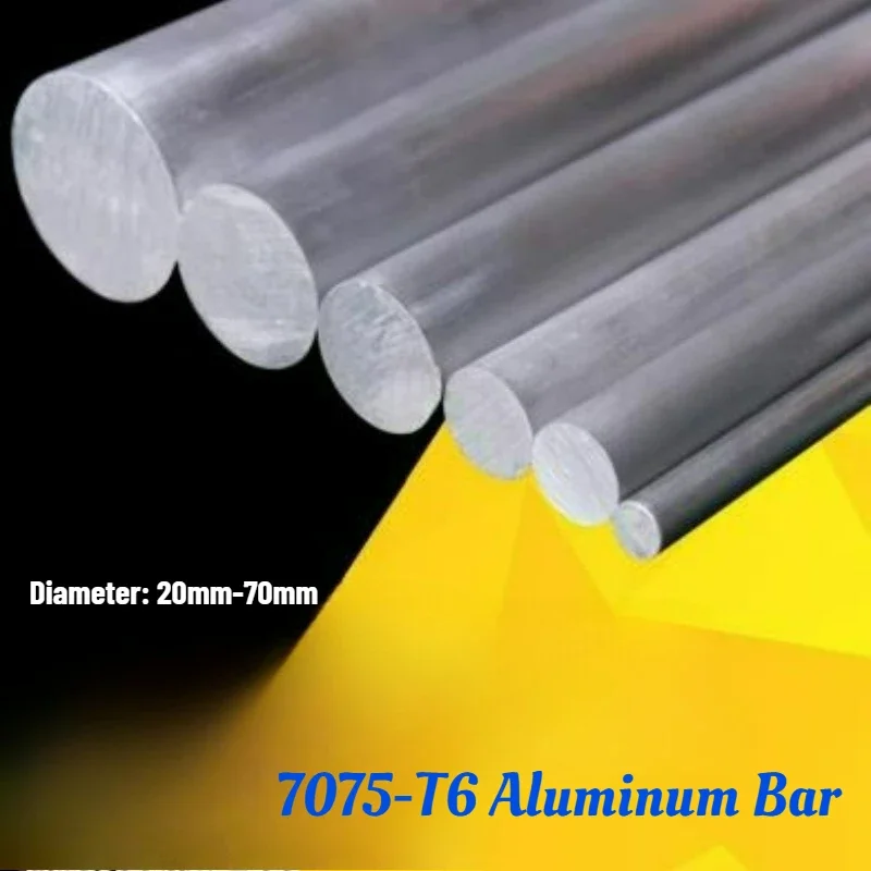 7075-T6 Aluminium-Rundstange, Durchmesser 20–70 mm, Länge 100/200/300 mm, massiver, hochfester CNC-gefertigter Stab für RC-Modellgetriebe, Motorenwellen, DIY – Detail 1