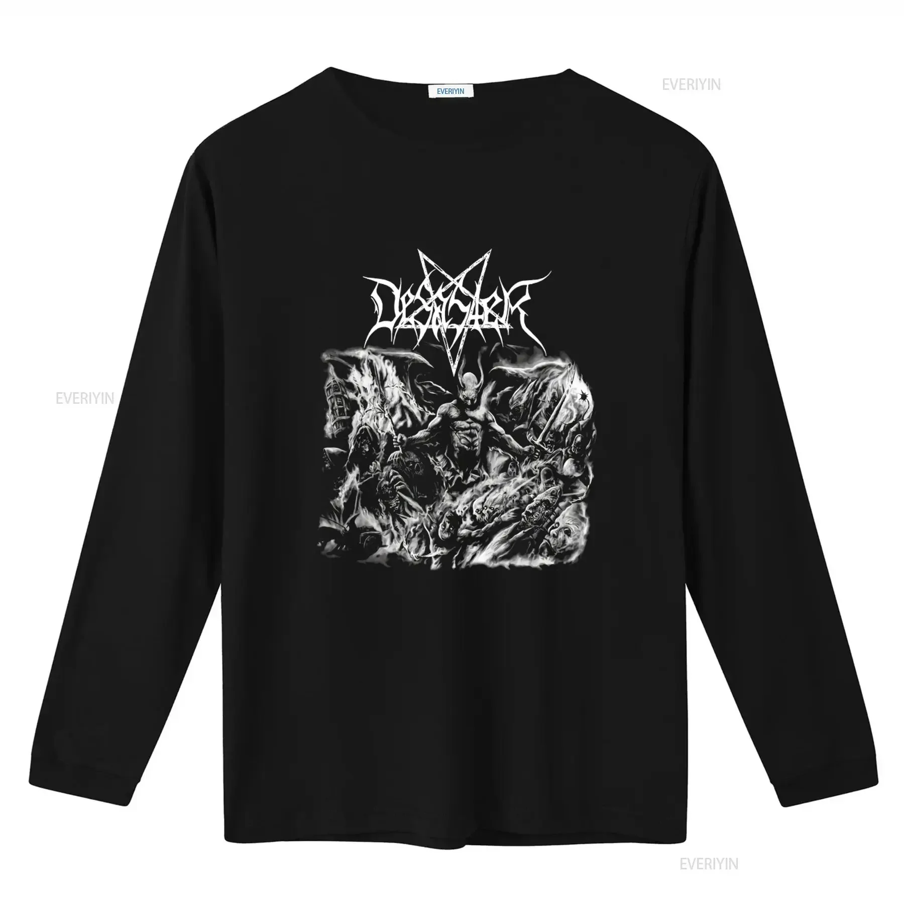 Desaster 666 Satans Soldiers Syndicate Destroyer Cruel Force Nifelheim T shirt Dark Metal Band Design for Men vintage Washed
