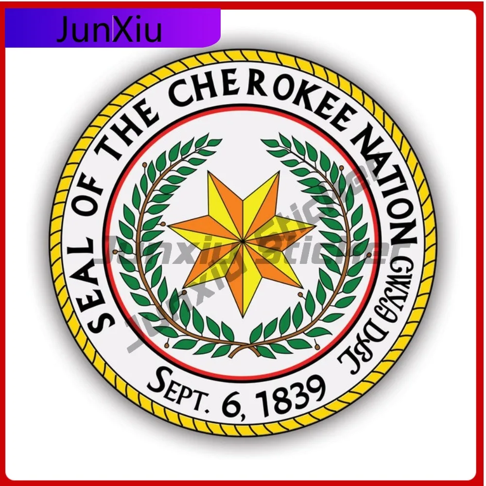 

Vintage Bold Cherokee Nation Seal Sticker Decal American Made Uv Protected Of Oklahoma Tribe Native Decal Sunproof Anti