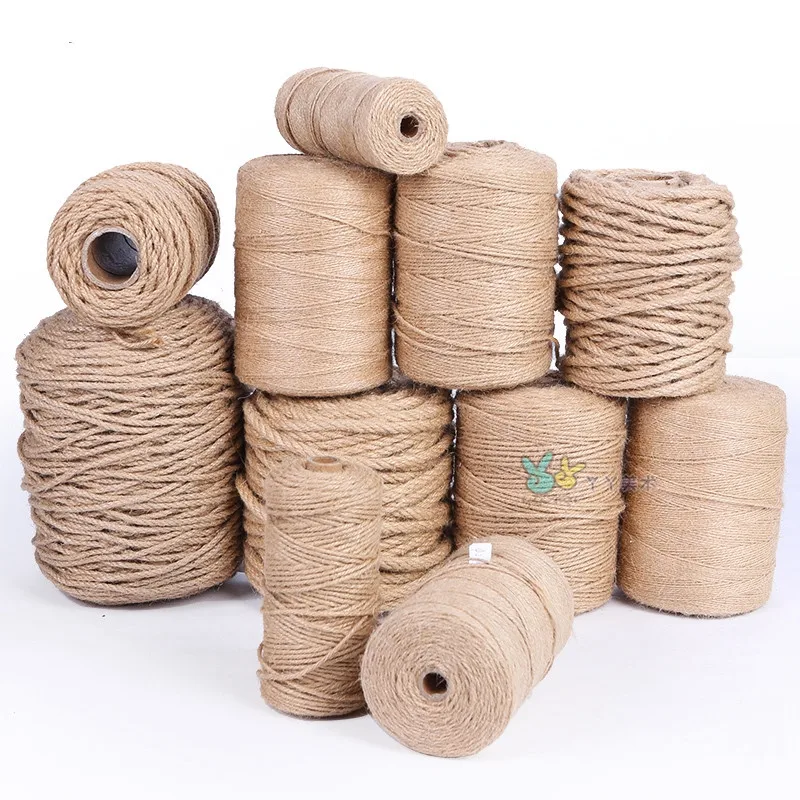 Jute Cord Twine Rope for Children, Handmade DIY Material, Kindergarten Environment Decoration Bundled, Retro Hemp Cord