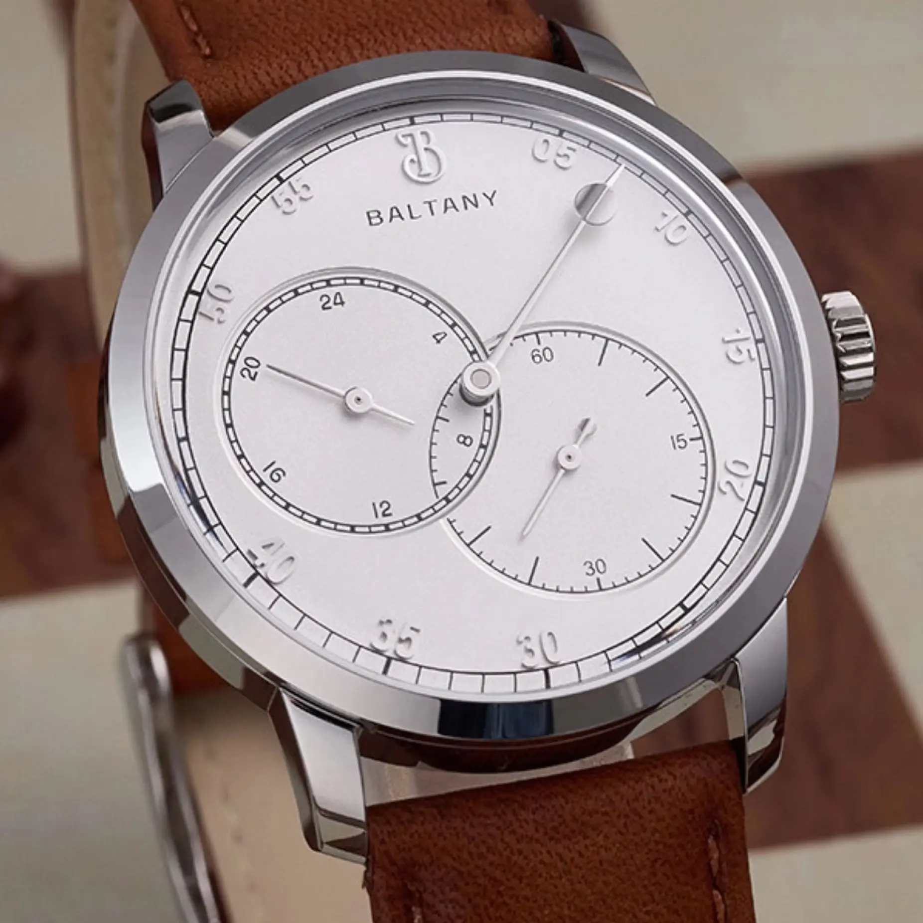 Baltany Men Automatic Watch 38mm Pilot Mechanical Wristwatch Sapphire Mirror 50M Waterproof Miyota 82S7