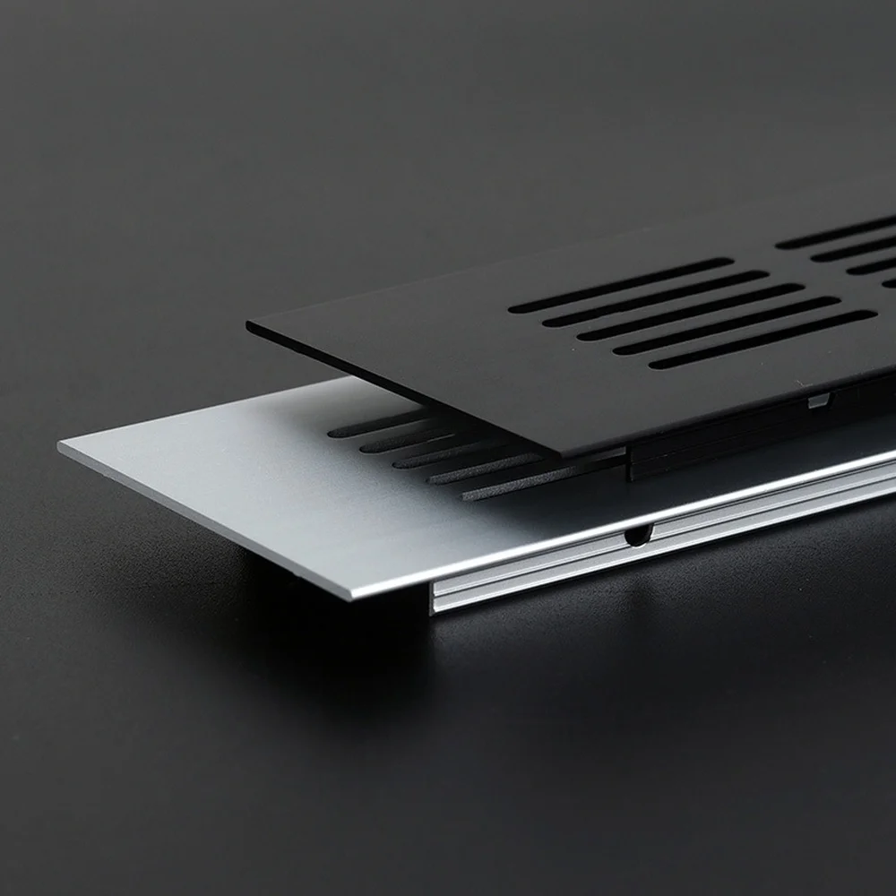 Aluminum Alloy Air Vent Rectangular Ventilation Grille For Cabinet Closet Shoe Rack Breathable Mesh Dustproof Hardware