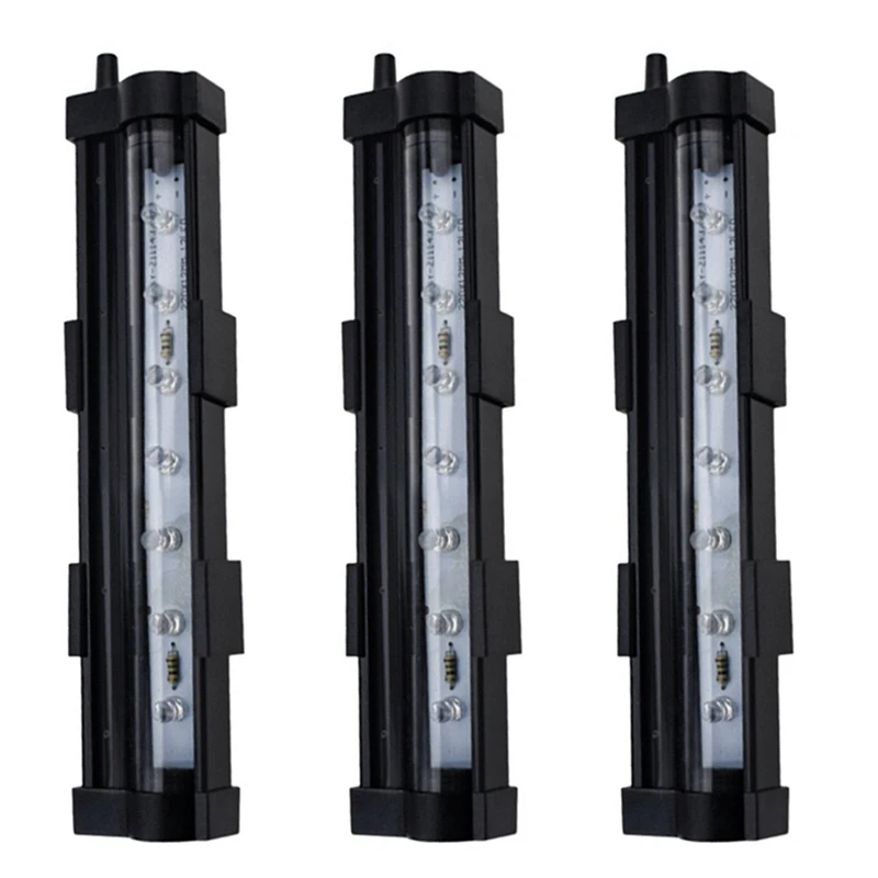 

3Pcs 15Cm Waterproof LED Fish Tank Light Waterproof Aquarium Lights Multicolor Submersible Lamp(No Oxygen Pump)-US Plug