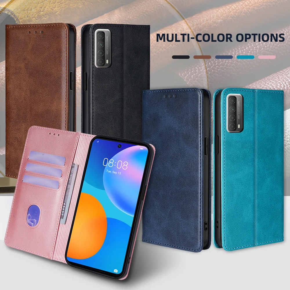 GEFENIS Protection Magnetic Flip Phone Case For Huawei P Smart Plus S 2021 Y9S Y7P Y8P Y6P Y7A Y9A Retro Leather Book Case Funda