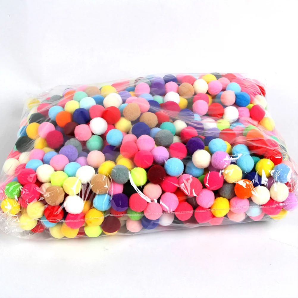 

1000 Pcs Apparel Costume Accessories Ball Plush Colorful Polyester DIY Material Elastic Pompom Child