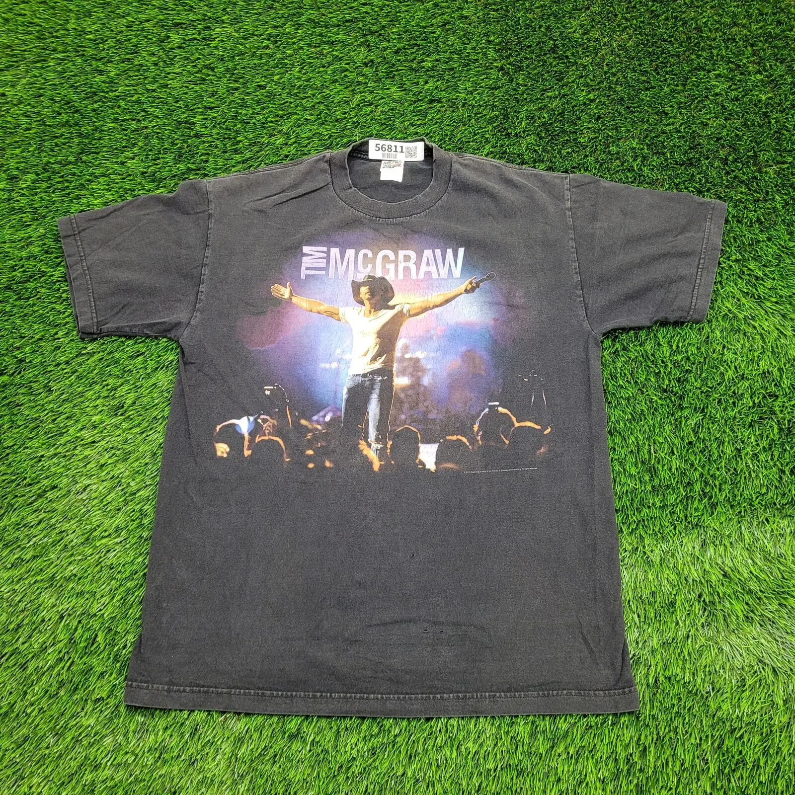 Рубашка в стиле бойфренда с принтом Тима макгреу, Женская длинная рубашка с выцветшим черным или коротким рукавом, размер L, 21x27