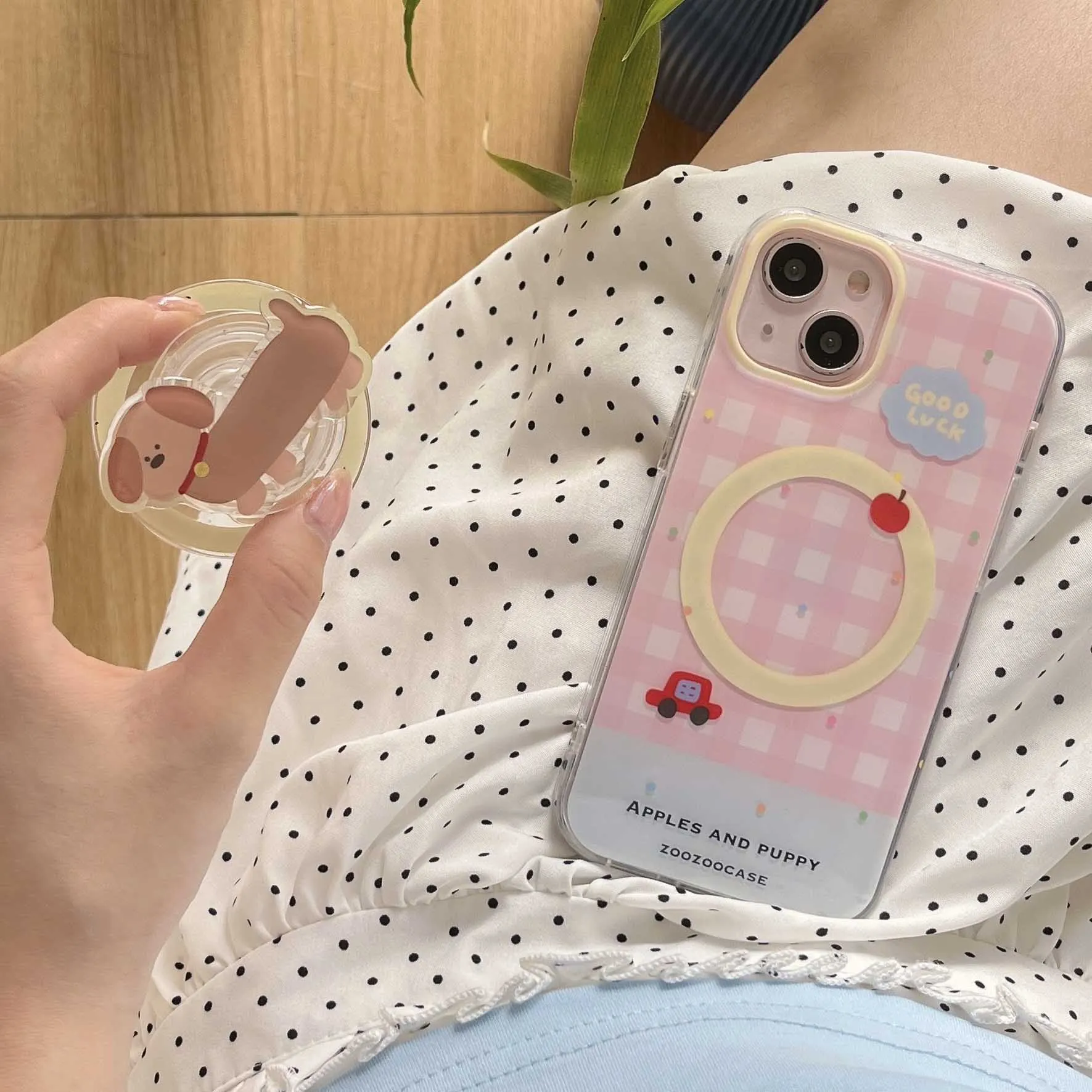 Cute cartoon car magnetic fundas for iphone 13 15pro 14pro 15promax 12 15 pro max 13promax pink check summer barcket phone case