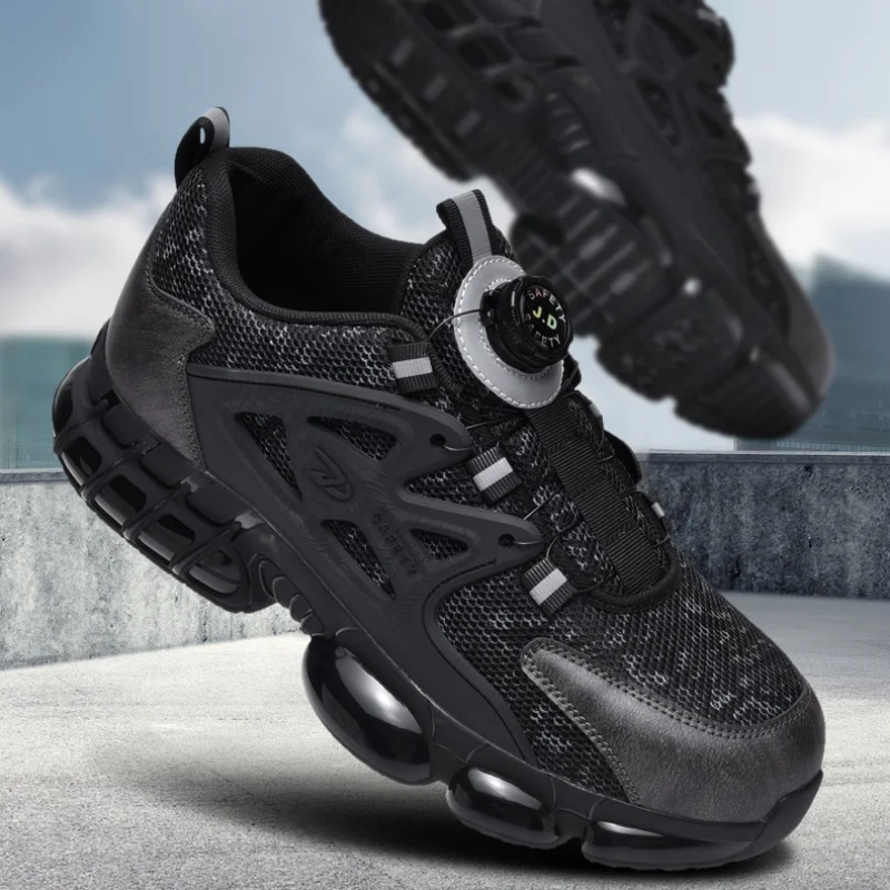 

Men's casual sports shoes Four Seasons new breathable non-slip outdoor site safety protection shoes fashion youth walking shoes