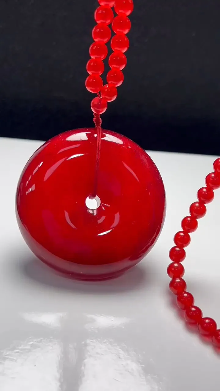 AAA Real natural high Ice Red Ping buckle Jade Jadeite Pendant&Necklaces