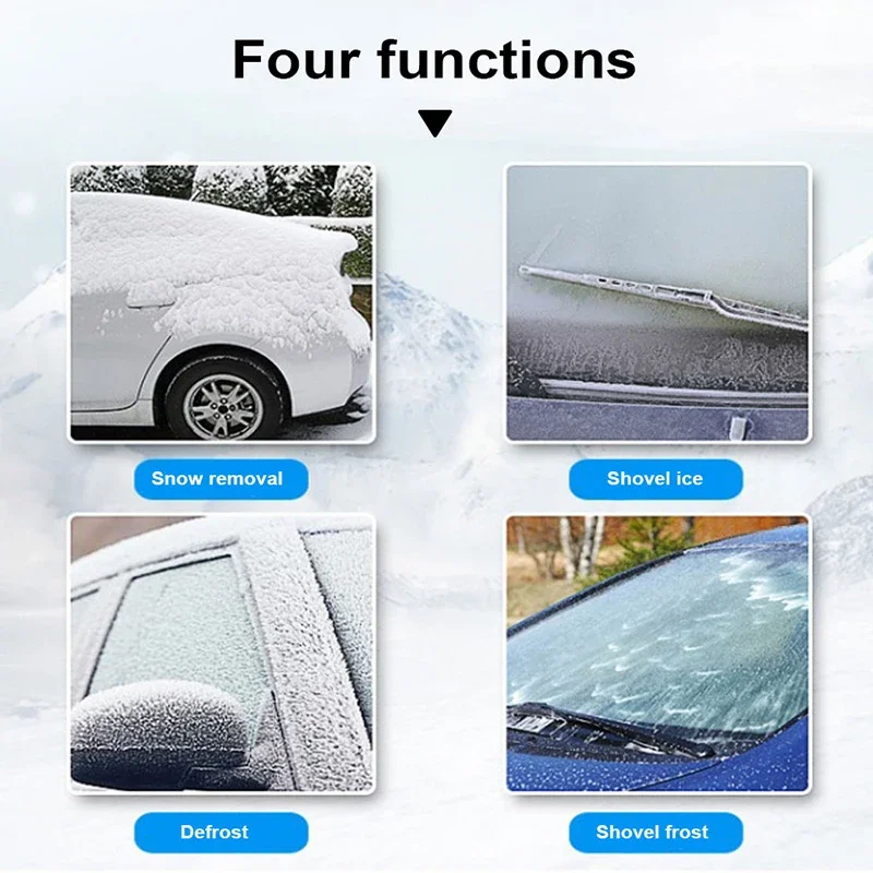 SEAMETAL Car Ice Scraper Snow Removal Shovel Winter Windshield Window Snow Cleaning Scraping Tool Auto Ice Breaker Snow Shovel