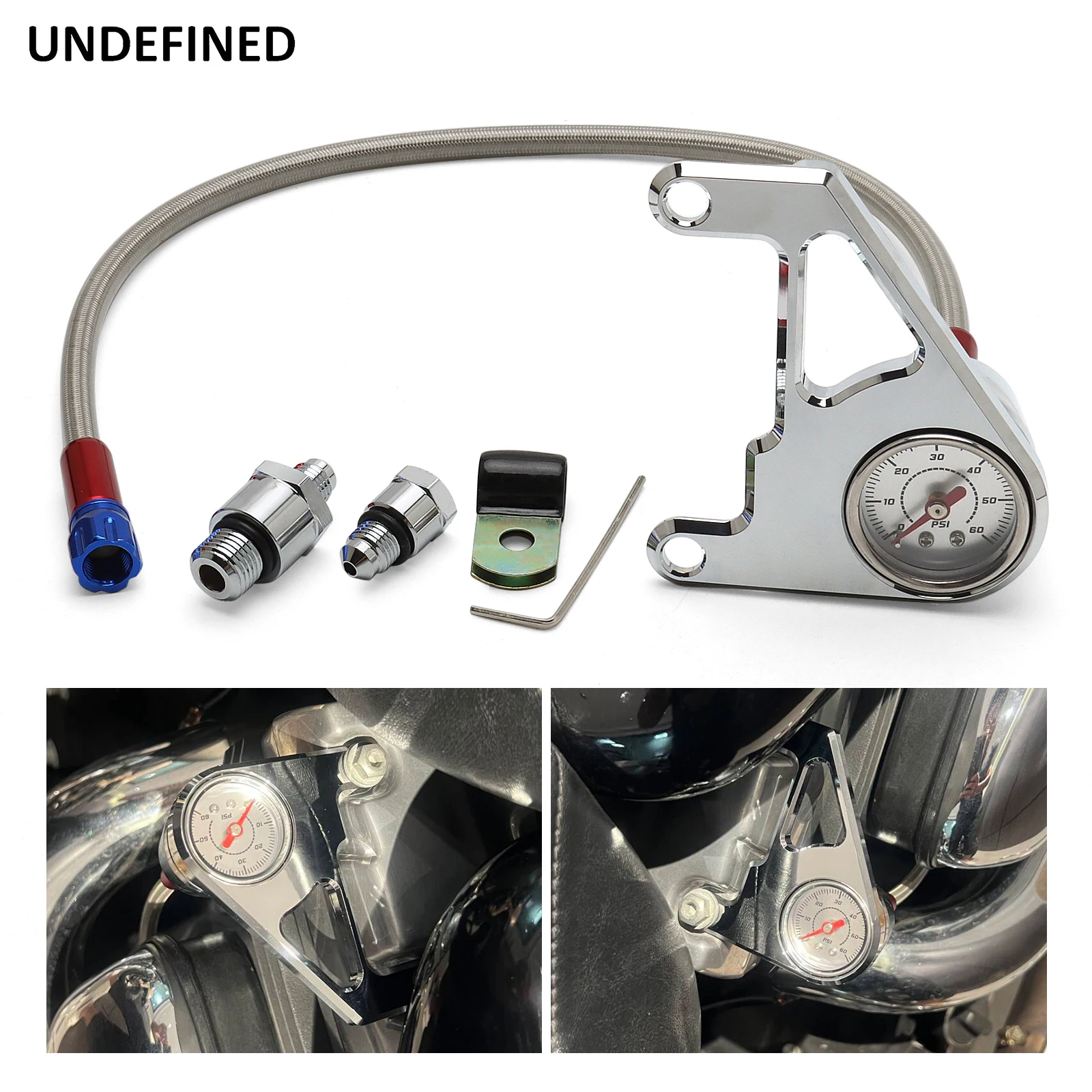

Oil Pressure Gauge & Fitting Kit 0-60psi for Harley Big Twins Shovelhead Evolution EVO 1970-99 FX FL 1970-84 Sportster 1984-99