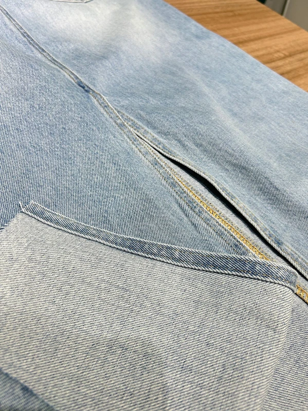 Jenny & Dave 2026 falda vaquera minimalista de verano para mujer, falda Retro de cintura alta con flauta dividida, faldas vaqueras de pierna recta para mujer