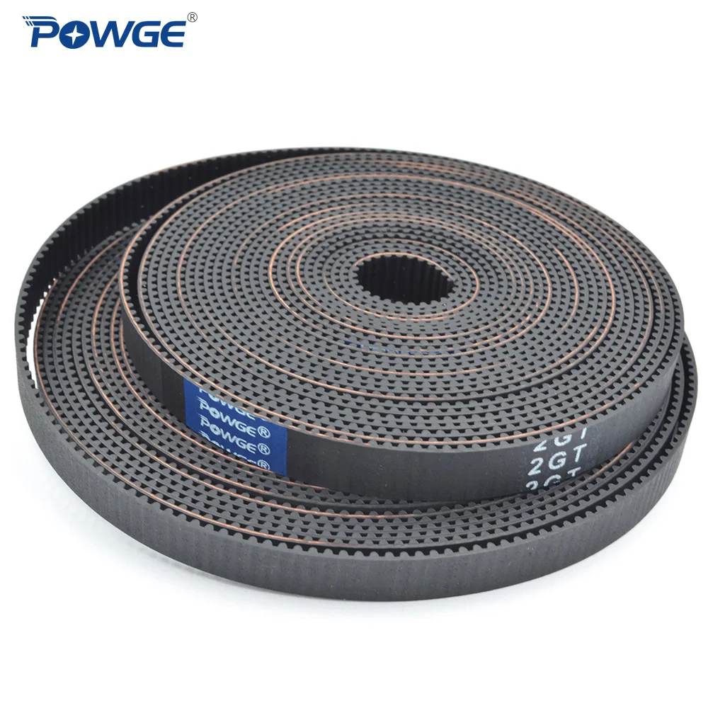 POWGE GT 2M 2GT Open ended Synchronous Timing belt Width 3/6/9/10/15mm  RF EPDM Rubber Samll Backlash VORON Creality 3D printer