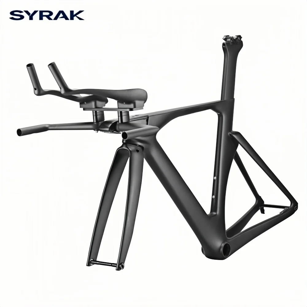 

SYRAK 2026 New T1100 Carbon TT Frame Triathlon Bike BB386 S M L Frame Disc Brake Inner Cable Time Trial Bicycle Frame