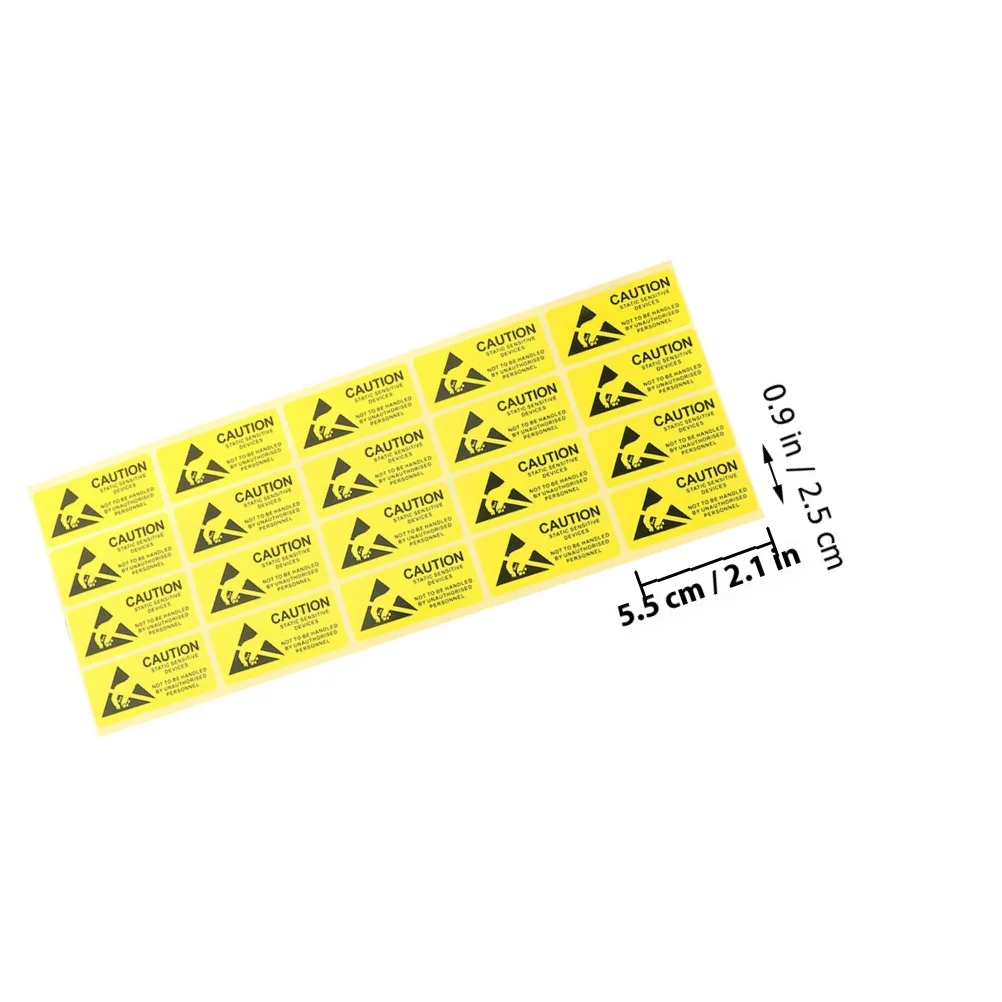 200 Pcs Self Adhesive Static Warning Sticker Anti Static Label Decals For Bag Esd Sensitive Device Electronic Components