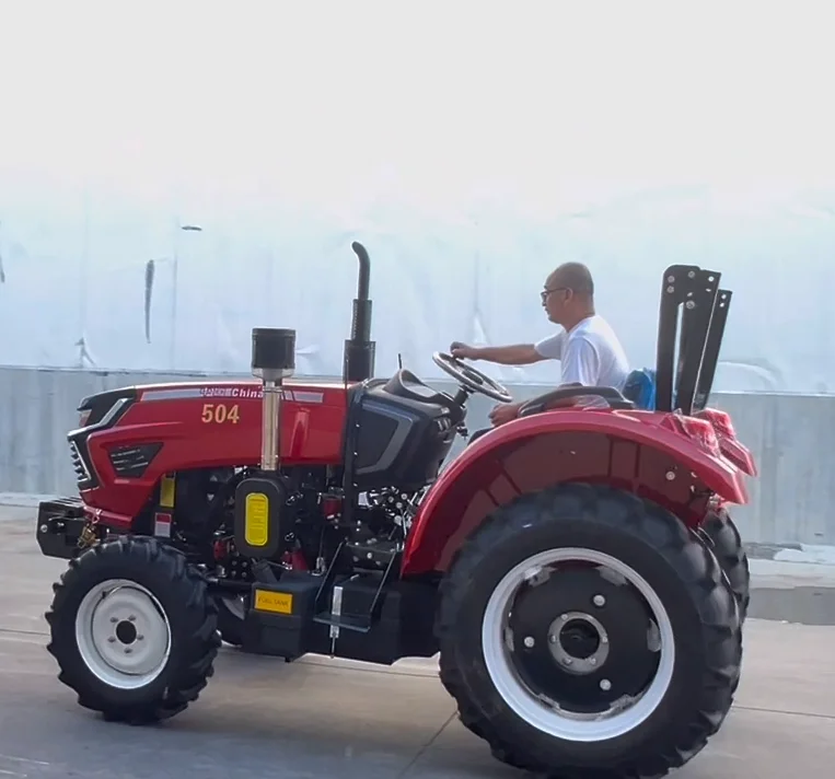 Brand New, High-performance Agricultural Four-wheel Drive Tractor with 50-80 Horsepower Gearbox for Sale At A Low Price.