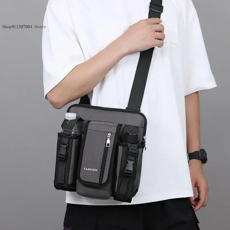 Multi Functional Crossbody Shoulder Bag for Outdoor Travel, Sports, Large Capacity with Water Bottle Umbrella Bag and More