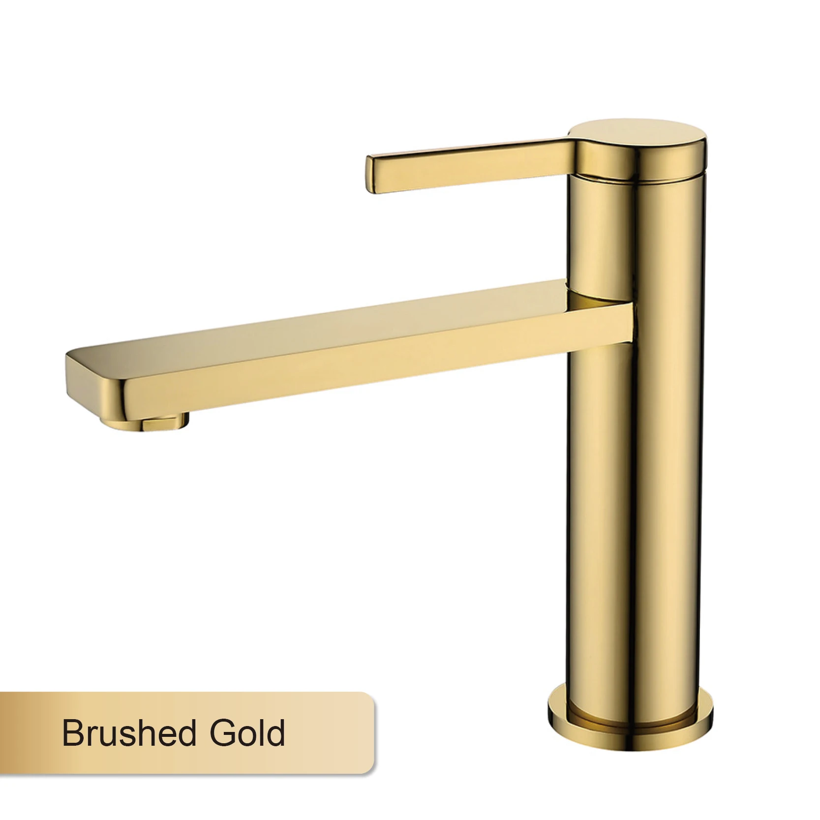AITANA Modern Brass Black Bathroom Faucet with Simple Design, One Hole Single Handle Hot and Cold Water Basin Mixer image 3