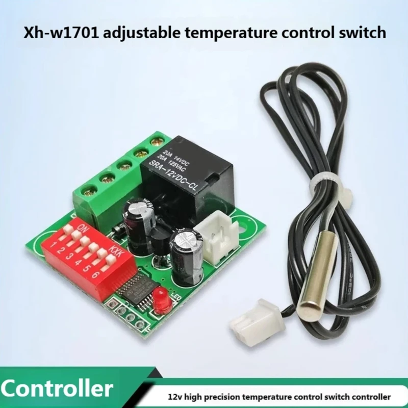 

K0EA Регулируемый переключатель контроля температуры 12 В, переключатель тепловыделения, нагрева, регулятор температуры,