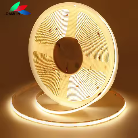 COB CCT LED Strip Lights 608/624Leds/M High Density Flexible FOB COB 8mm Led Light RA90 2700K-6500K Linear Dimmable DC24V