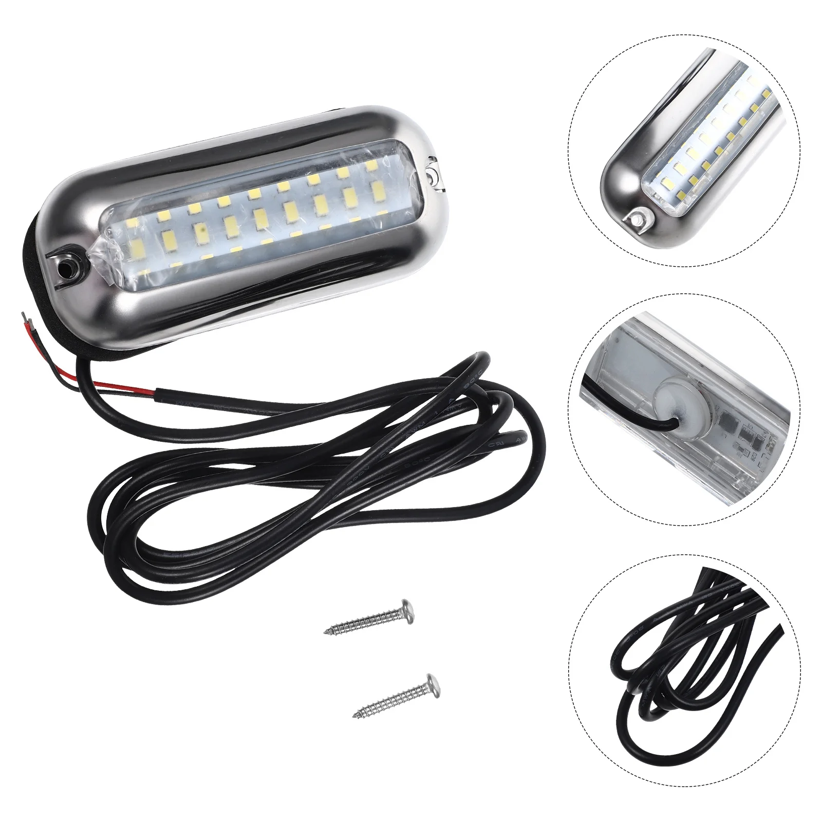 

1pcs Led Aquarium Lamp 30-60Cm Fish Tank Waterproof Light Blue Stainless Steel Pc Material Easy Install Energy