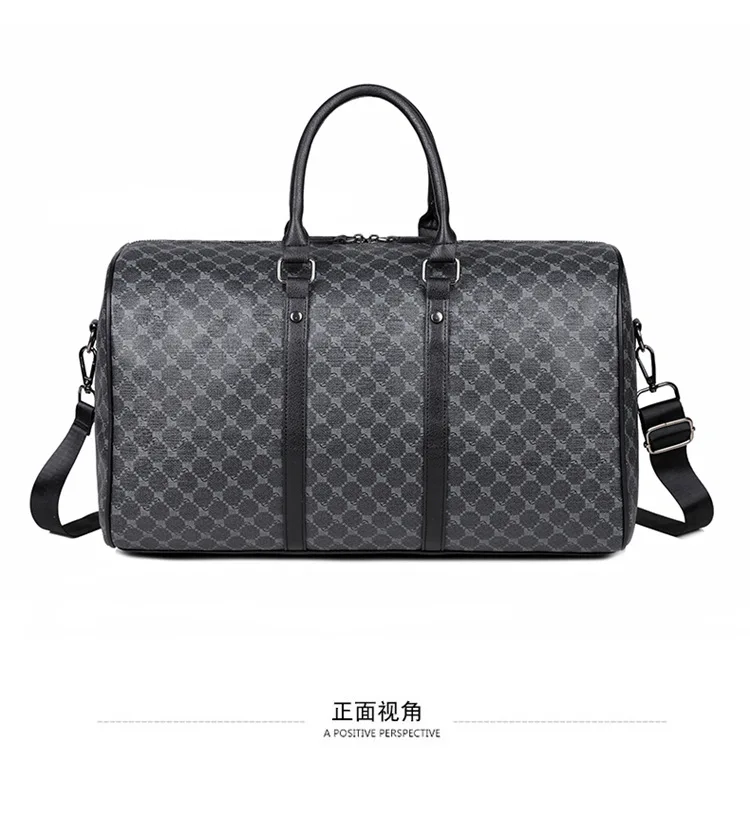 Große Herren-Tragetaschen, modische Handtaschen mit Karomuster und Henkeln, Herren-Umhängetaschen, wasserdichte Reisetaschen, Herren-Gepäcktaschen. – Detail 24