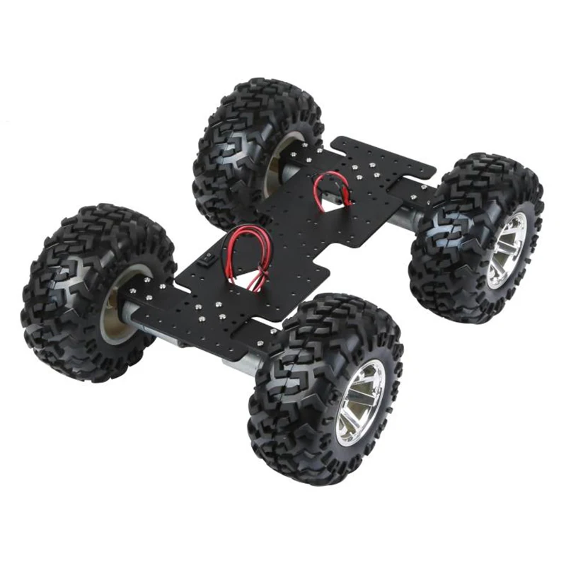 Big Chassis 4WD Robot Car 12V DC Motor Off Road 130mm Wheel Chassis for Arduino Robot DIY Kit Programmable Robotic Car RC Tank