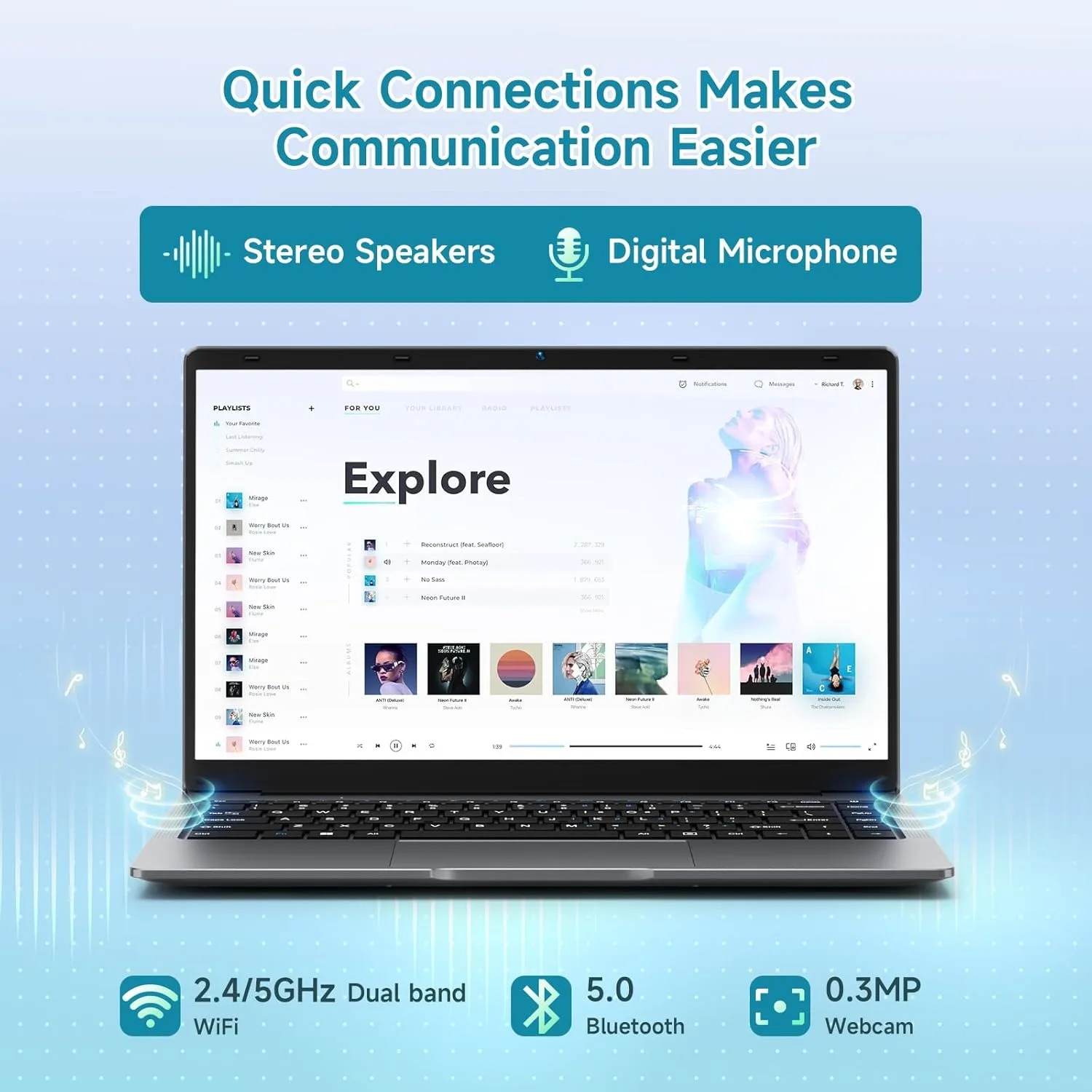 Bmax 14 inch Laptop Computer, 8GB RAM/256GB SSD, FHD IPS Display, Intel N5000 Processor Up to 2.7GHz, 2.4/5G WiFi, BT 5.0, Long