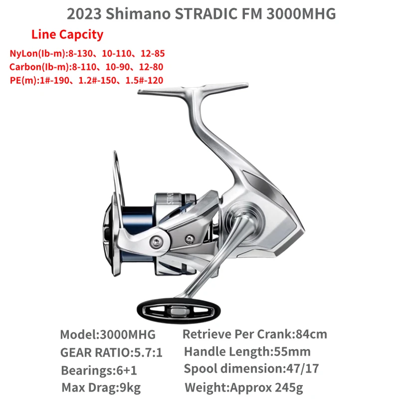 Shimano-stradic fmスピニングフィッシングリール,1000s,c2000s,2500s