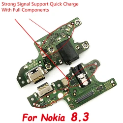 NEW Tested USB Charging Port Charger Board Flex Cable For Nokia 8.3 Dock Plug Connector With Microphone fast charging