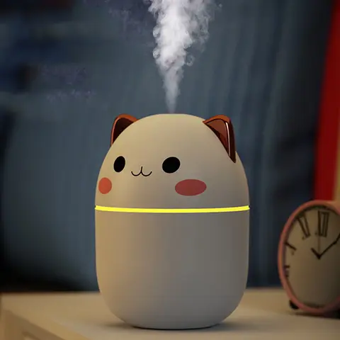 휴대용 200ml 가습기 침실 홈 자동차 정수기에 대 한 밤 빛 멋진 안개와 귀여운 Kawaii 아로마 기관총 Humificador