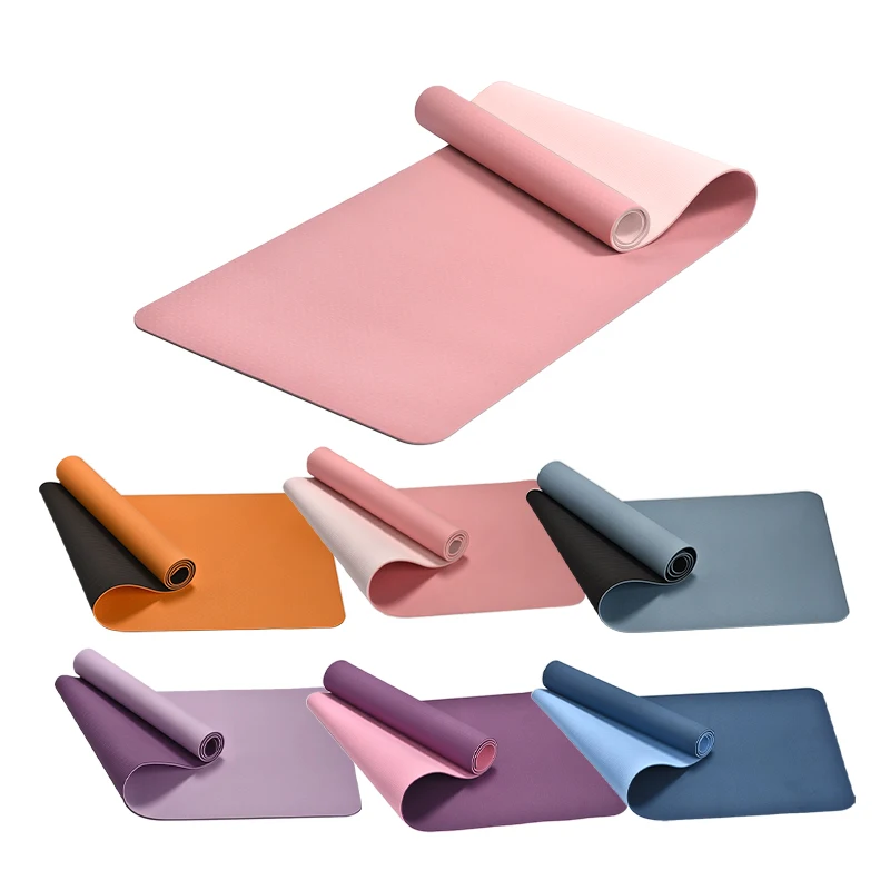 Maifarer High Quality Eco-Friendly TPE+Cork Yoga Mats 6mm/8mm 183cm Custom Size Logo Carrying Strap Durable Waterproof Non-Slip