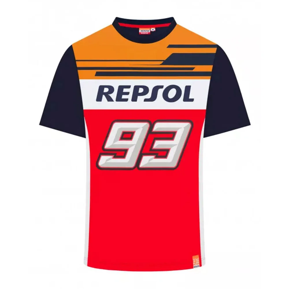 Racing Sportswear Breathable Quick Drying Short Sleeved Men's Fashion Trend New Official Alex Marquez Dual Repsol Honda T'Shirt