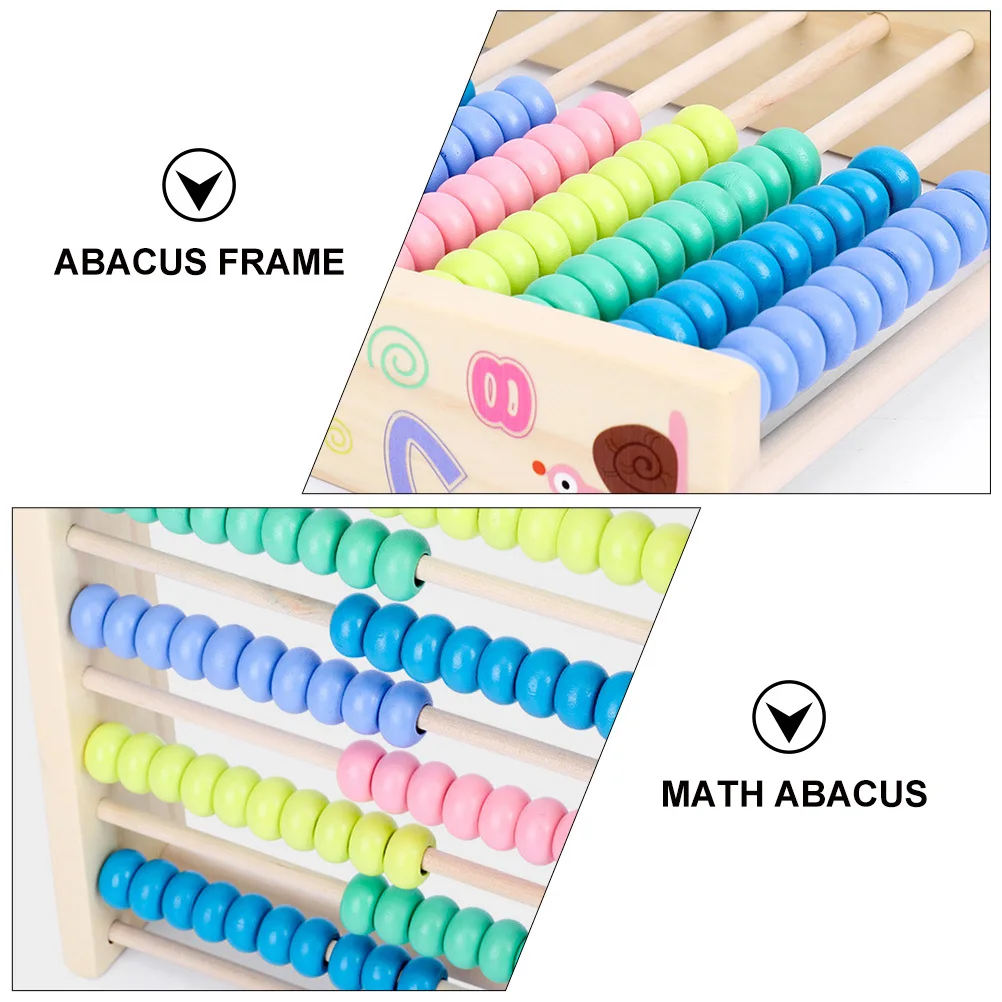 

1pc Wooden Math For Toddlers Learning Tool Colorful Arithmetic Beads Frame Kids Educational Drawing Board Abacus Frame Wooden