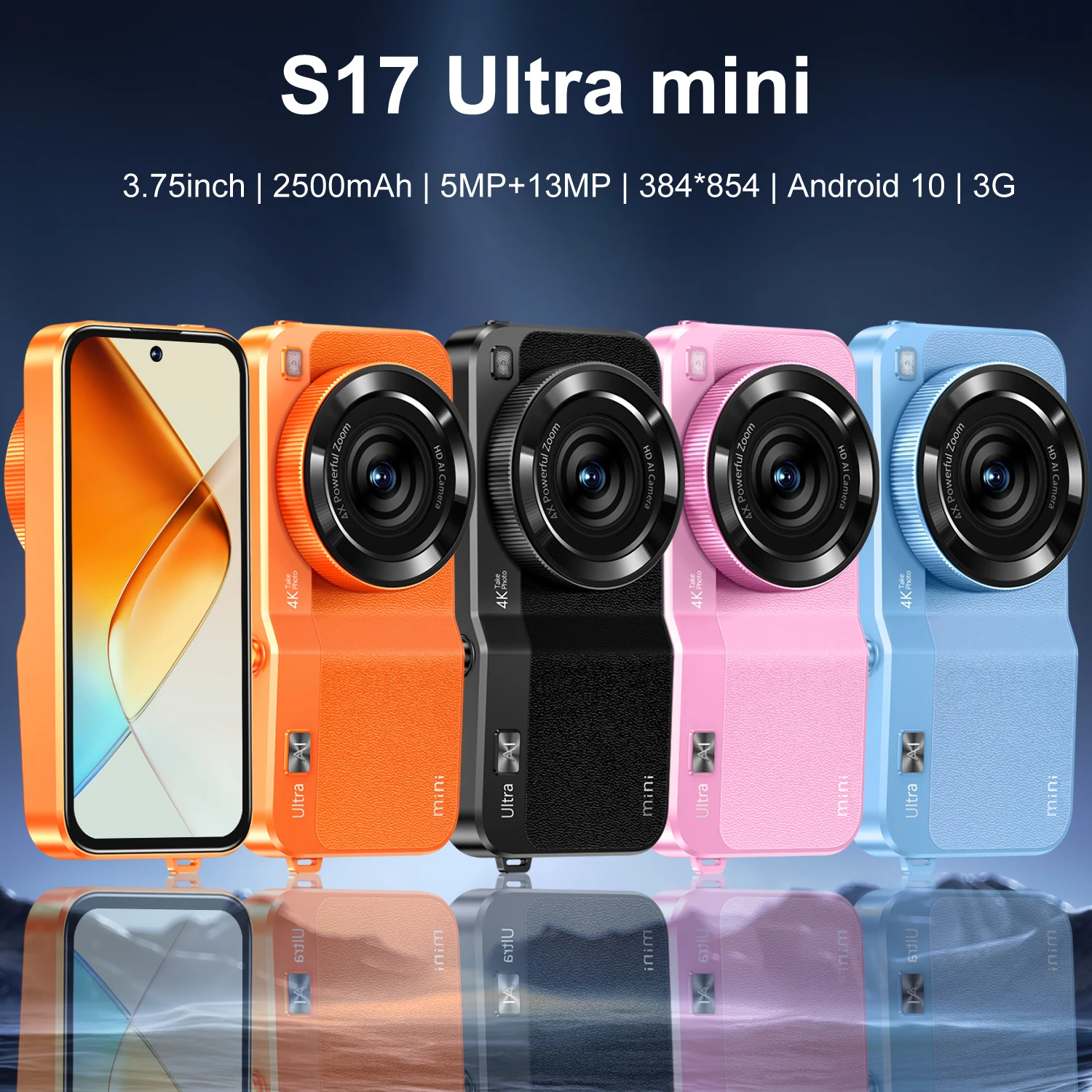 IVMI Global S17 Ultra mini Smartphone Android Cellphone 3G Dual SIM WIFI Bluetooth Play Store Screen Toys Small Mobile Phones