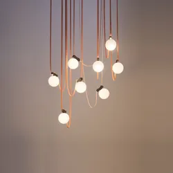 Gewebte Lampe Stoff Seil Beleuchtung internen Kupferdraht kreative Designer minimalist ische Mode Anhänger Schnalle Licht Strick nadel