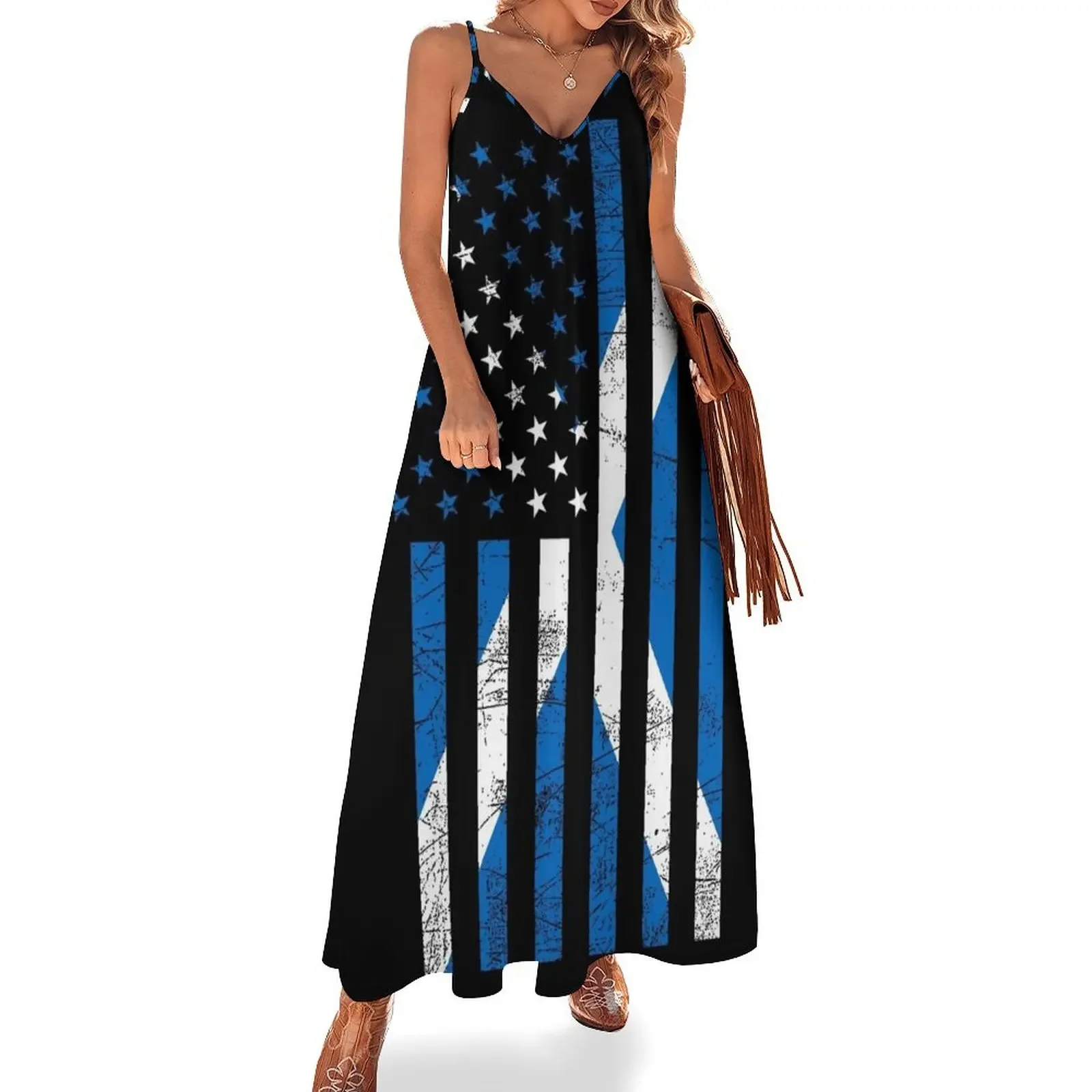 

Scottish American flag Sleeveless Dress women's summer jumpsuit summer women's suit ceremony dresses