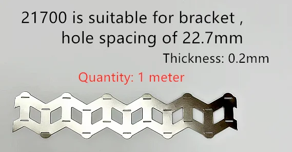 18650- und 21700-Batterie, 2P, gewellter Nickelstreifen, Nickelblech, W-Typ, Nickelstreifenspule, 2 Einheiten, W-Typ
