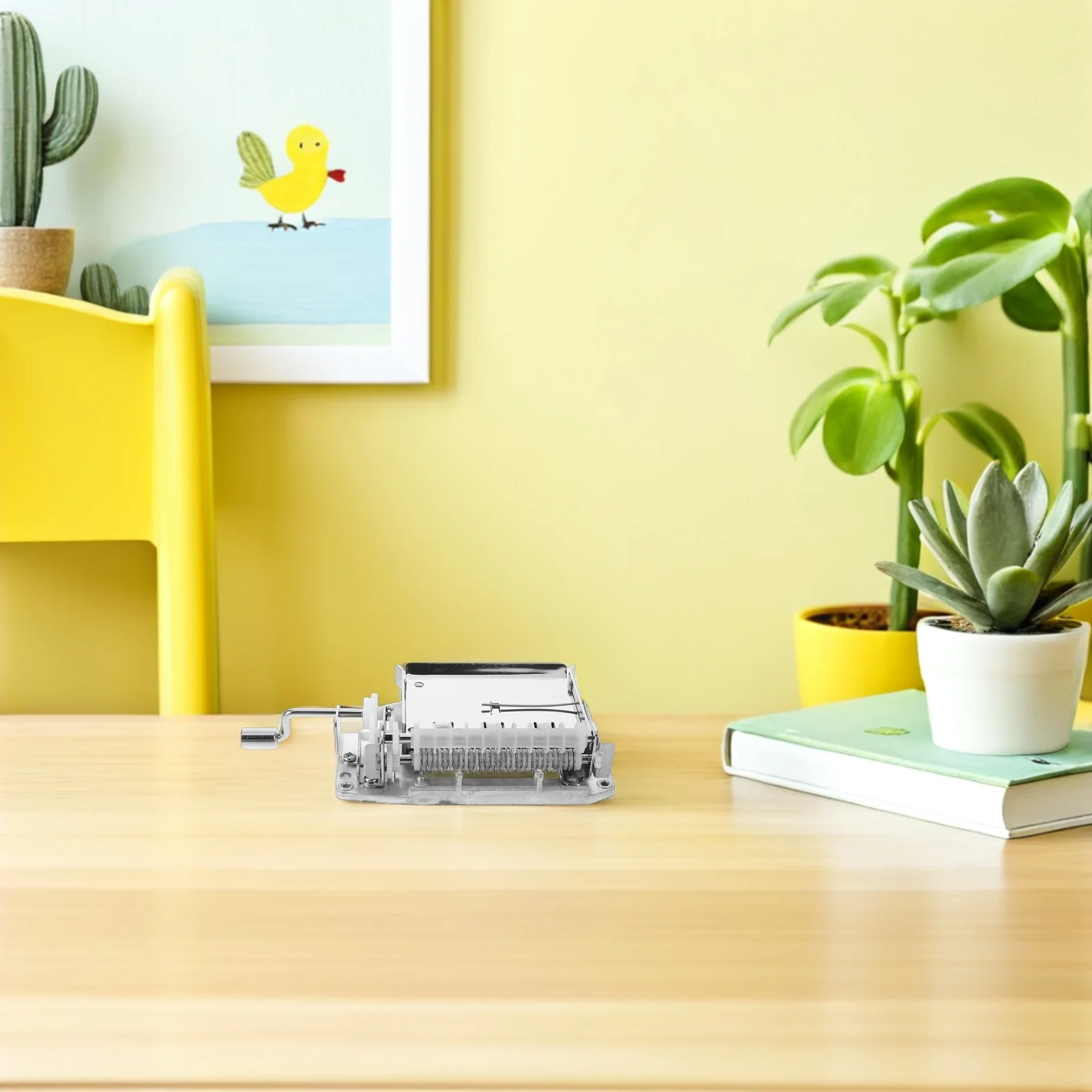 Movimento della carillon a manovella 15 note Nastro per ingranaggi in rame Striscia di carta Parte fai da te Movimento meccanico della carillon