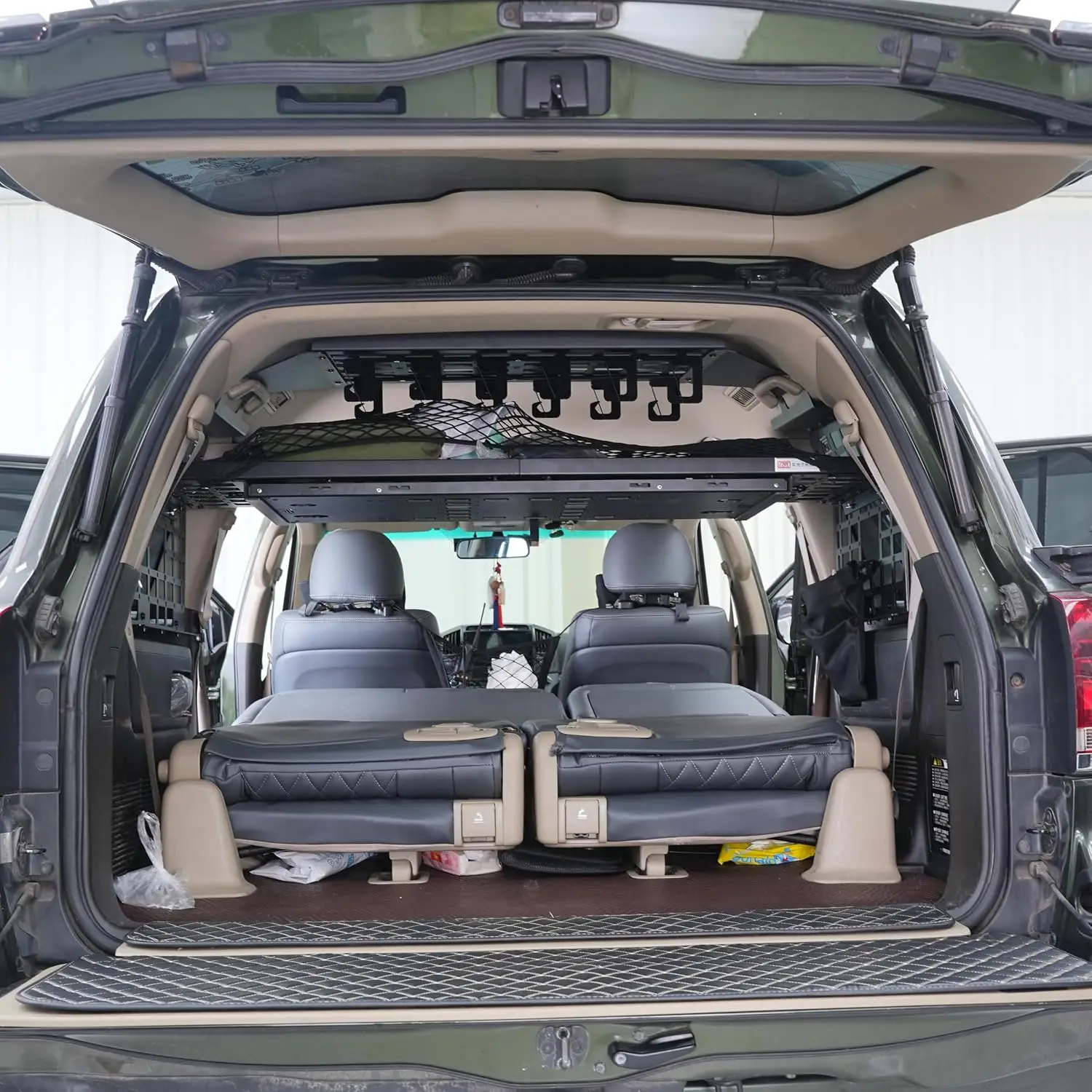 Camping Racks Fit for Toyota Land Cruiser LC200 J200 2008-2021 7 Seats Trunk Shelf MOLLE Panel Cargo Organizer Racks