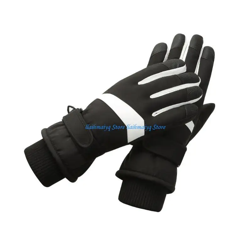 قفازات تزلج 573B مع بطانات سميكة دافئة قفازات يد للتزلج على الدراجات النارية في الهواء الطلق #5