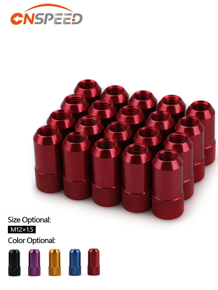 

Alloy Aluminum 7075-t6 20 PCS Racing Wheel Nut d1 m12x1.5 Lug Nuts42mm Length Aftermarket Accessories